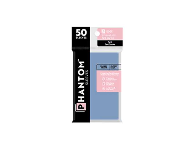 Gamers Guild AZ Phantom Sleeves Phantom Sleeves: Rose Size - 50ct Sleeves (Glossy/Matte) Capstone Games