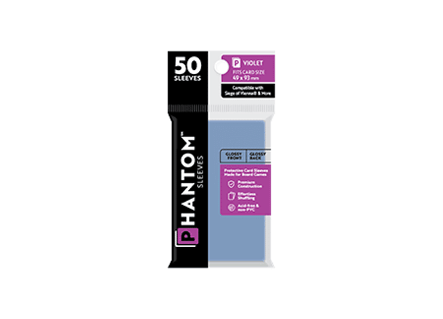 Gamers Guild AZ Phantom Sleeves Phantom Sleeves: Violet Size - 50ct Sleeves (Glossy/Glossy) Capstone Games