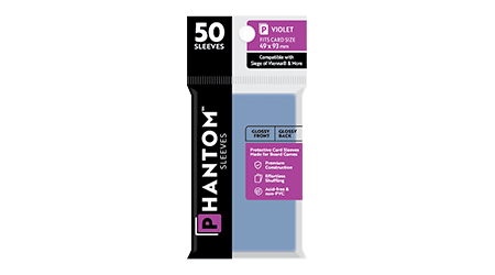 Phantom Sleeves: Violet Size - 50ct Sleeves (Glossy/Matte) Gamers Guild AZ Phantom Sleeves: Violet Size - 50ct Sleeves (Glossy/Matte) Gamers Guild AZ