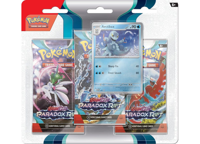 Gamers Guild AZ Pokemon Pokemon Scarlet and Violet 4 Paradox Rift 3-Pack Blister - Arctibax (Pre-Order) Pokemon