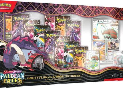 Gamers Guild AZ Pokemon Pokemon: Scarlet & Violet - Paldean Fates | Great Tusk ex & Iron Treads ex Premium Collection Pokemon