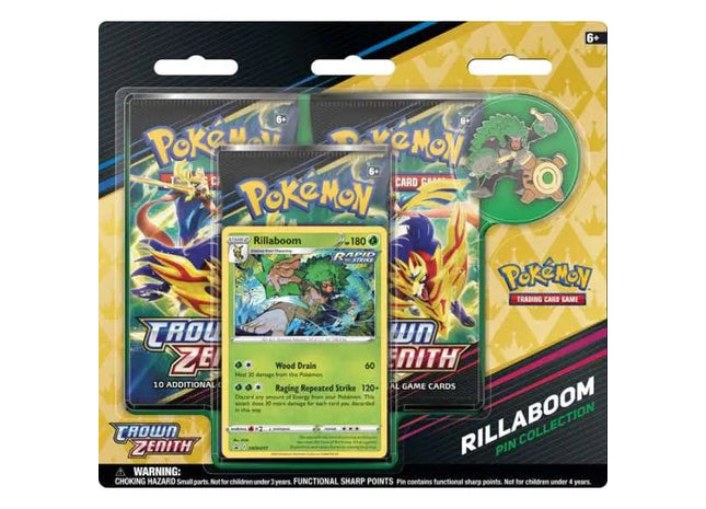 Gamers Guild AZ Pokemon Pokemon TCG: Crown Zenith - Pin Collection - Rillaboom Pokemon