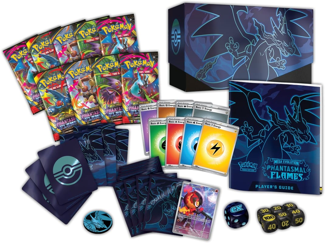 Pokemon TCG: Mega Evolution 2 - Phantasmal Flames Elite Trainer Box Gamers Guild AZ Pokemon TCG: Mega Evolution 2 - Phantasmal Flames Elite Trainer Box Gamers Guild AZ