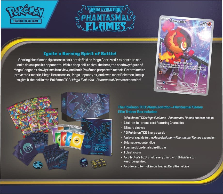 Pokemon TCG: Mega Evolution 2 - Phantasmal Flames Elite Trainer Box Gamers Guild AZ Pokemon TCG: Mega Evolution 2 - Phantasmal Flames Elite Trainer Box Gamers Guild AZ