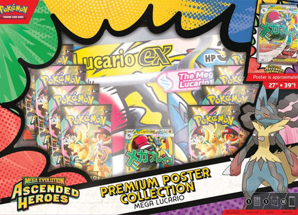 Gamers Guild AZ Pokemon Pokemon TCG: Mega Evolutions 2.5 - Ascended Heroes Premium Poster Collection: Mega Lucario (Pre-Order) Pokemon