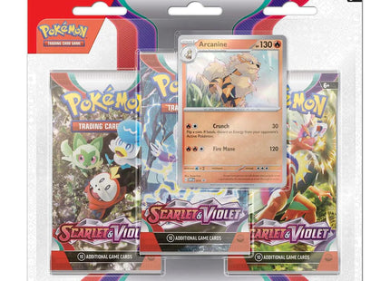 Gamers Guild AZ Pokemon Pokemon TCG: Scarlet and Violet - 3 Booster Blister: Arcanine Pokemon