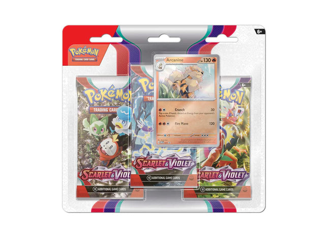 Gamers Guild AZ Pokemon Pokemon TCG: Scarlet and Violet - 3 Booster Blister: Arcanine Pokemon