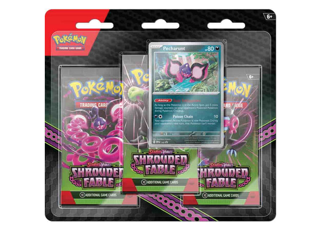 Gamers Guild AZ Pokemon Pokemon TCG: Scarlet and Violet Shrouded Fable: Three Booster Blister - Street Date: 08/02/2024 - ORDER DUE BY: 06/19/2024 - Price: $10.49 GTS