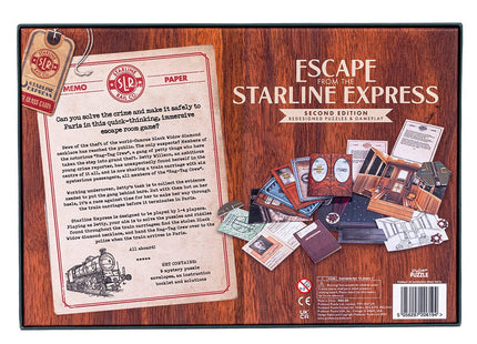Gamers Guild AZ Professor Puzzle Escape from the Starline Express Game Asmodee