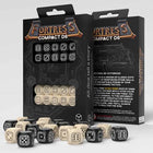 Gamers Guild AZ Q-Workshop Crosshairs Compact D6 Dice: Black And Beige (Pre-Order) GTS