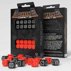 Gamers Guild AZ Q-Workshop Crosshairs Compact D6 Dice: Black And Red (Pre-Order) GTS