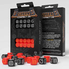 Gamers Guild AZ Q-Workshop Fortress Compact D6 Dice: Black And Red - Black Friday GTS