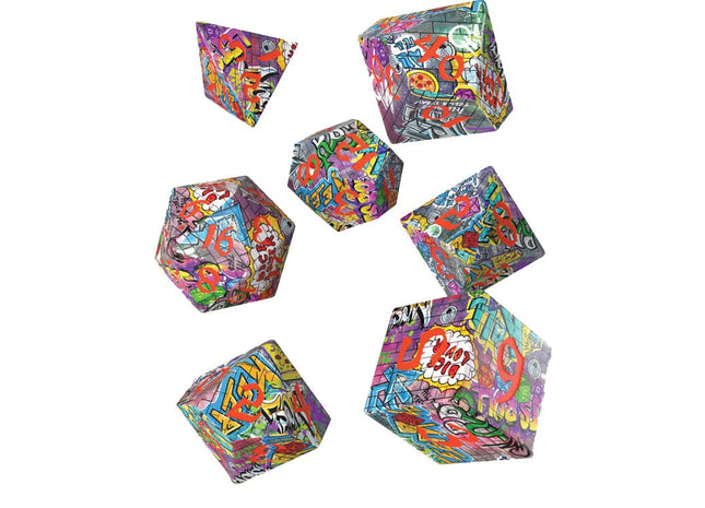Gamers Guild AZ Q-Workshop Full Art Dice Set: Graffiti (Pre-Order) AGD