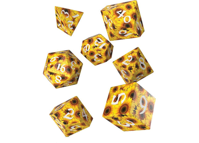 Gamers Guild AZ Q-Workshop Full Art Dice Set: Sunflower AGD