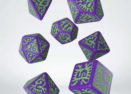 Gamers Guild AZ Q-Workshop Pathfinder: Goblin Purple And Green Dice Set (Pre-Order) GTS