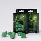 Gamers Guild AZ Q-Workshop Q-Workshop: Elvish Dice Set: RPG Dice - Gray And White (Pre-Order) GTS