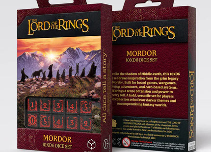 Gamers Guild AZ Q-Workshop The Lord Of The Rings: Mordor 10xD6 Dice Set (Pre-Order) AGD