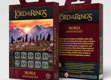 Gamers Guild AZ Q-Workshop The Lord Of The Rings: Moria 10xD6 Dice Set (Pre-Order) AGD