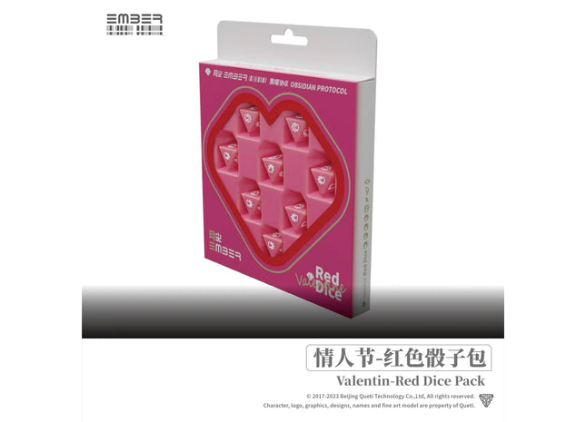 Gamers Guild AZ Queti EMBER: Obsidian Protocol - Valentine Red Dice Pack Obsidian Protocol