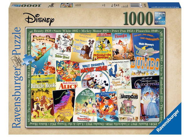 Gamers Guild AZ Ravensburger Ravensburger: 1000 PCS Puzzle - Disney Vintage Movie Posters Gamers Guild AZ