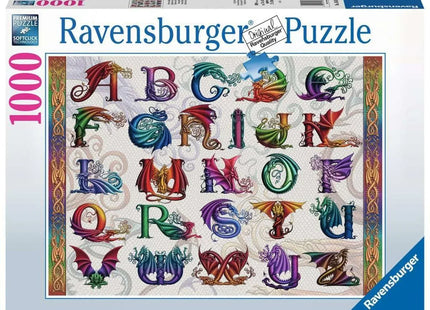 Gamers Guild AZ Ravensburger Ravensburger: 1000 PCS Puzzle - Dragon Alphabet Discontinue