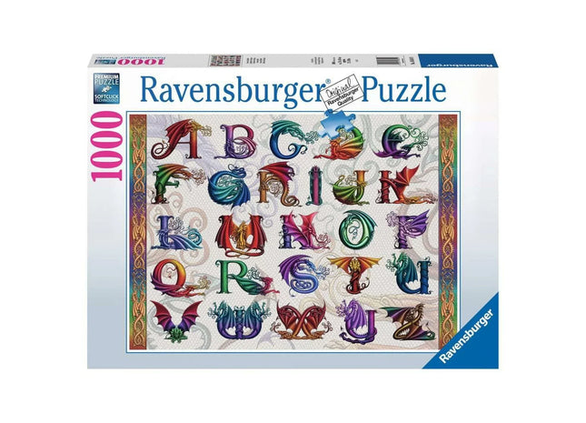 Gamers Guild AZ Ravensburger Ravensburger: 1000 PCS Puzzle - Dragon Alphabet Discontinue