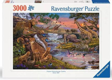 Gamers Guild AZ Ravensburger Ravensburger: 3000 PCS Puzzle - Animal Kingdom Discontinue