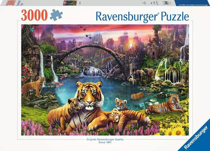 Gamers Guild AZ Ravensburger Ravensburger: 3000 PCS Puzzle - Tigers in Paradise Discontinue
