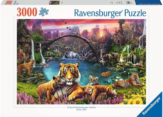 Gamers Guild AZ Ravensburger Ravensburger: 3000 PCS Puzzle - Tigers in Paradise Discontinue