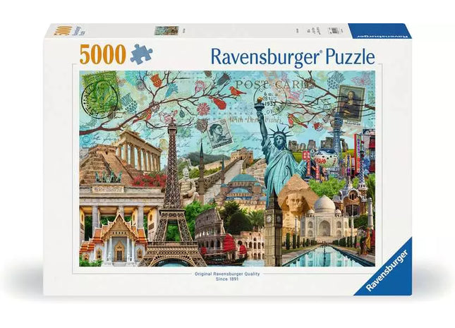 Gamers Guild AZ Ravensburger Ravensburger: 5000 PCS Puzzle - Big Cities Collage Discontinue