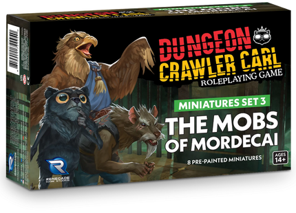 Gamers Guild AZ Renegade Game Studios Dungeon Crawler Carl RPG: Mobs of Mordecai Minis Set 3 (Pre-Order) Renegade Game Studios