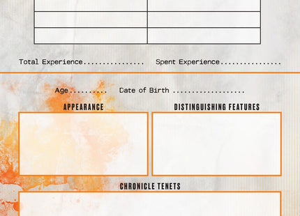 Gamers Guild AZ Renegade Game Studios Hunter: The Reckoning - Expanded Character Sheet Journal Renegade Game Studios