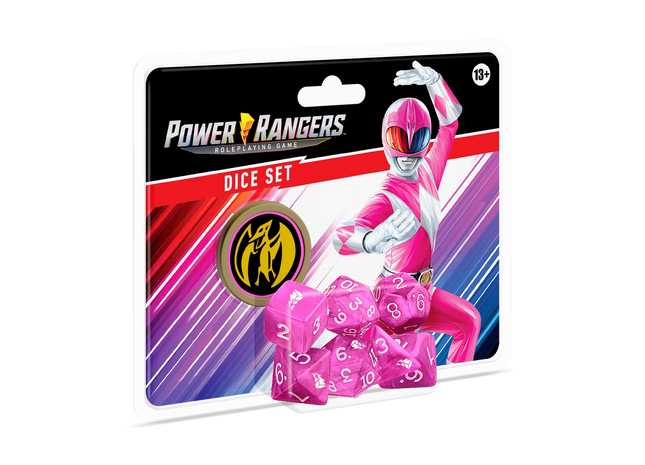 Gamers Guild AZ Renegade Game Studios Power Rangers Roleplaying Game Dice (Pink) Renegade Game Studios
