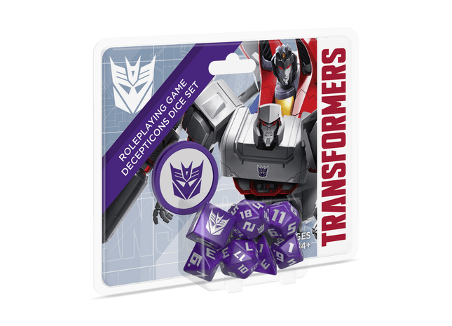 Gamers Guild AZ Renegade Game Studios Transformers Roleplaying Game Decepticon Dice Set - Purple Renegade Game Studios