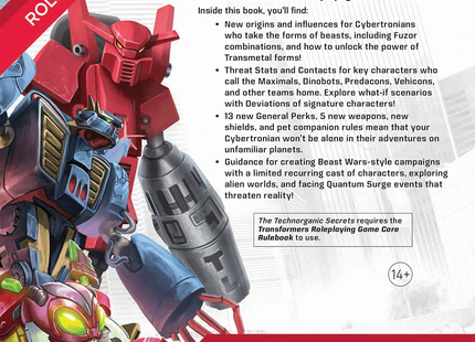 Gamers Guild AZ Renegade Game Studios Transformers: RPG - Technorganic Secrets Sourcebook (Pre-Order) AGD