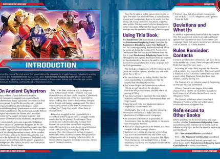 Gamers Guild AZ Renegade Game Studios Transformers RPG: Transformers One Sourcebook (Pre-Order) GTS