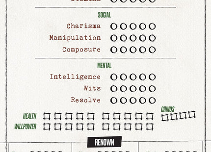 Gamers Guild AZ Renegade Game Studios Werewolf: The Apocalypse 5th Edition Expanded Character Sheet Journal Renegade Game Studios