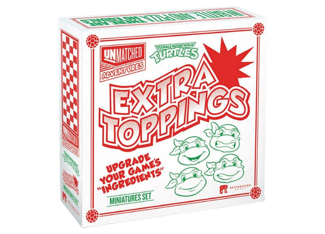 Gamers Guild AZ Restoration Games Unmatched Adventures: Teenage Mutant Ninja Turtles - Extra Toppings Expansion (Pre-Order) ACD Distribution