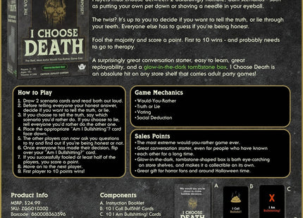 Gamers Guild AZ Right Wrong Games I Choose Death (Pre-Order) Quartermaster Direct