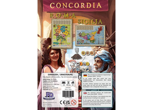 Gamers Guild AZ Rio Grande Games Concordia: Roma And Sicilia Expansion PHD
