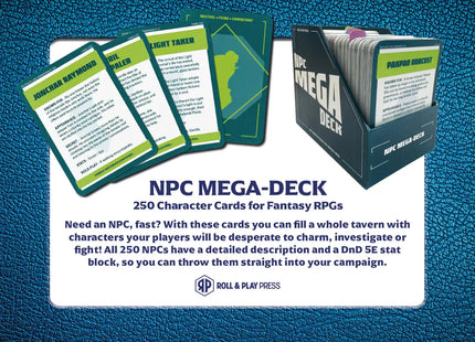 Gamers Guild AZ Roll and Play Press NPC Mega-Deck (Pre-Order) Quartermaster Direct