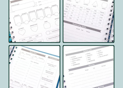 Gamers Guild AZ Roll and Play Press Player Character Quest Notebook - D&D 5E - Heroic Blue (Pre-Order) Quartermaster Direct