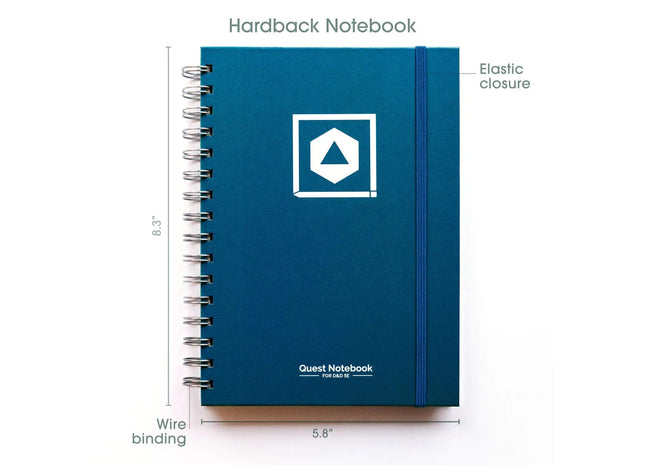 Gamers Guild AZ Roll and Play Press Player Character Quest Notebook - D&D 5E - Heroic Blue (Pre-Order) Quartermaster Direct