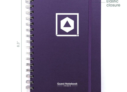 Gamers Guild AZ Roll and Play Press Player Character Quest Notebook - D&D 5E - Mystic Purple (Pre-Order) Quartermaster Direct