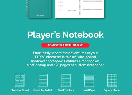 Gamers Guild AZ Roll and Play Press Player Character Quest Notebook - D&D 5E (Pre-Order) Quartermaster Direct