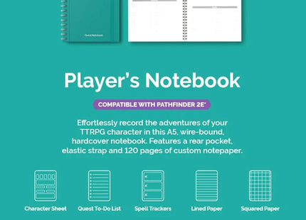 Gamers Guild AZ Roll and Play Press Player Character Quest Notebook - Pathfinder 2E (Pre-Order) Quartermaster Direct