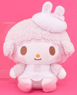 Gamers Guild AZ Sanrio Sanrio My Melody & Kuromi White Beret Plush - My Melody Snow Cap 7.1" JBK International