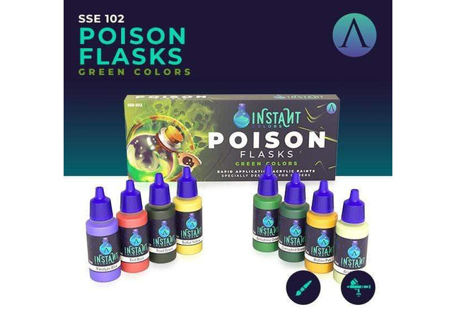 Gamers Guild AZ Scale 75 Scale 75 Instant Colors Poison Flasks Green Colors Set Scale 75