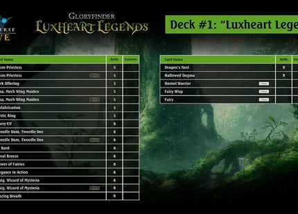Gamers Guild AZ Shadowverse Evolve Shadowverse Evolve: Gloryfinder Starter Deck: Luxheart Legends [SVEE-GFD01] (Pre-Order) YY Card World