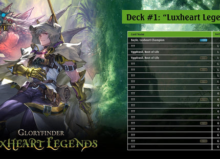 Gamers Guild AZ Shadowverse Evolve Shadowverse Evolve: Gloryfinder Starter Deck: Luxheart Legends [SVEE-GFD01] (Pre-Order) YY Card World